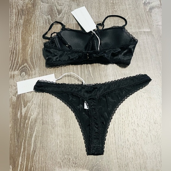 STELLA MCCARTNEY**Underwired Silk Black Bra 34B + Thong Sm.**$280 - Picture 7 of 9